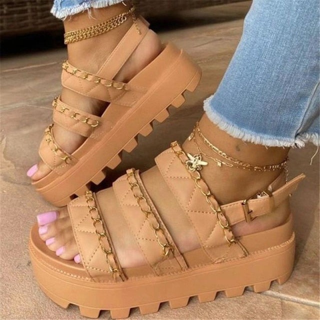 Wedges Shoes Women Flip Flop High Heels Sandals