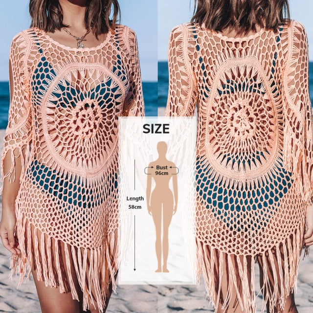 Women Sexy Hollow Tunic Summer Dress