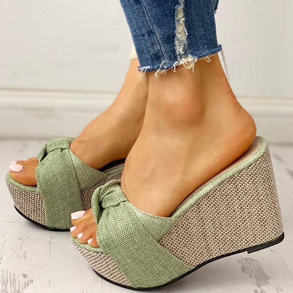 Slip On Leisure Summer Sandals Wedges High Heels