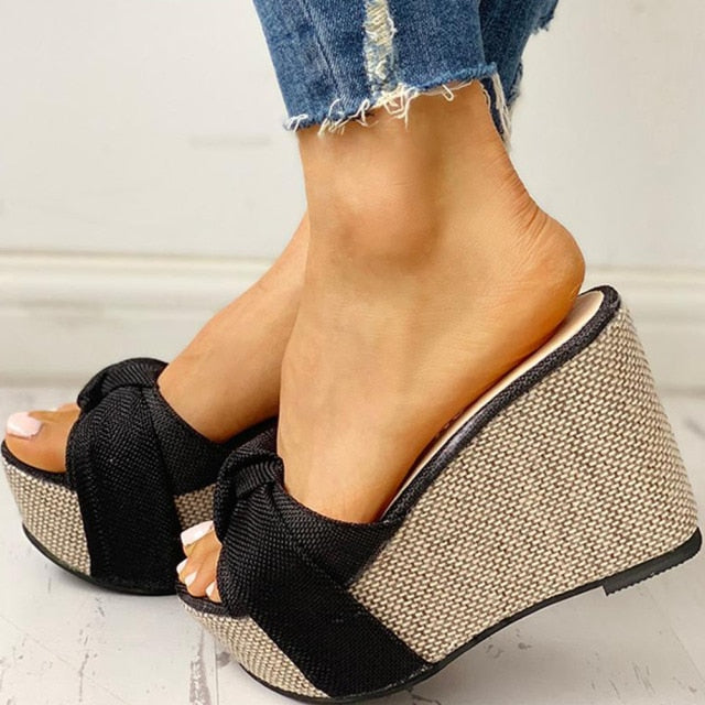 Slip On Leisure Summer Sandals Wedges High Heels