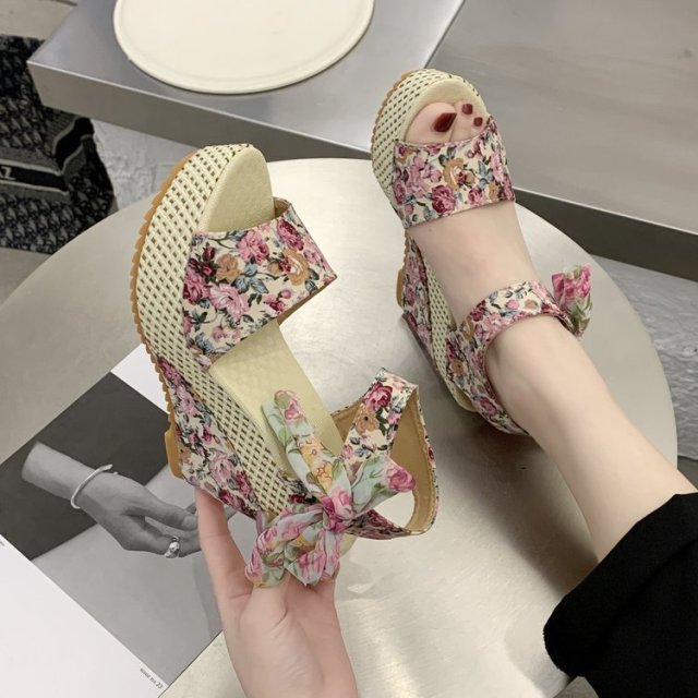 Lace Leisure Women Wedges Sandals