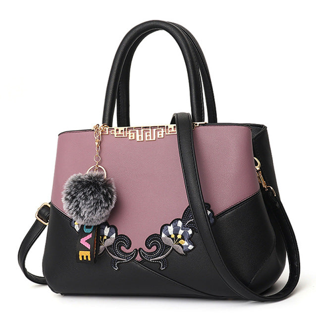 Embroidered bags: Embroidered Leather Messenger Bags