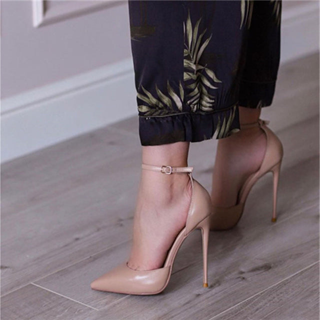 Tikicup Patent Leather Women Ankle Strap