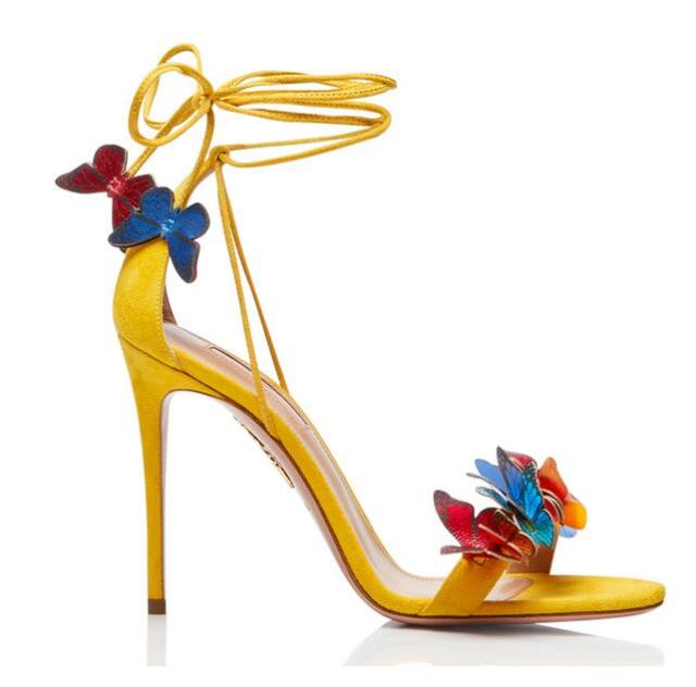 Ankle Strap Sandals Butterfly High Heel Prom Pump