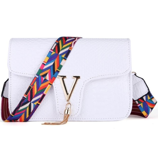 Chain bags: Stone Pattern Crossbody shoulder Bags