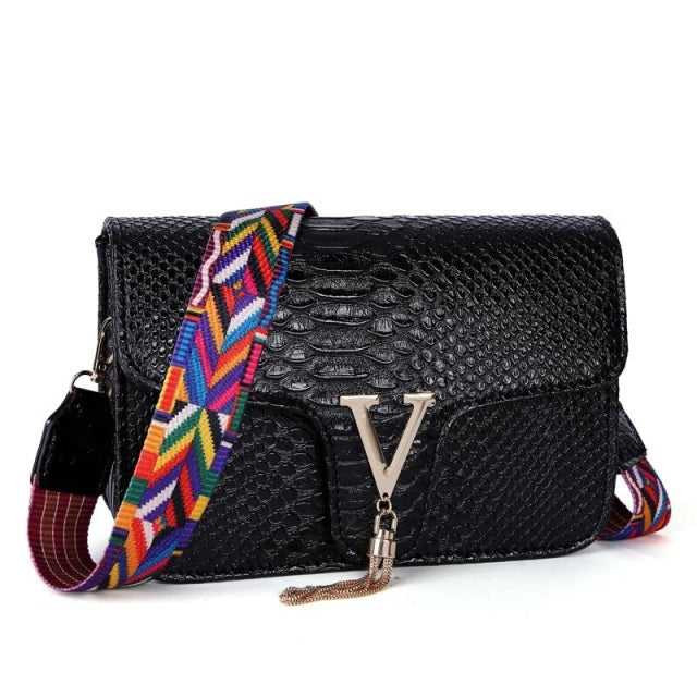 Chain bags: Stone Pattern Crossbody shoulder Bags