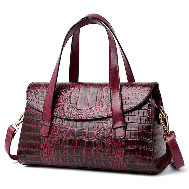 Crocodile Luxury Leather Handbags Vintage