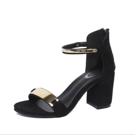 Black Ankle Strap Heels