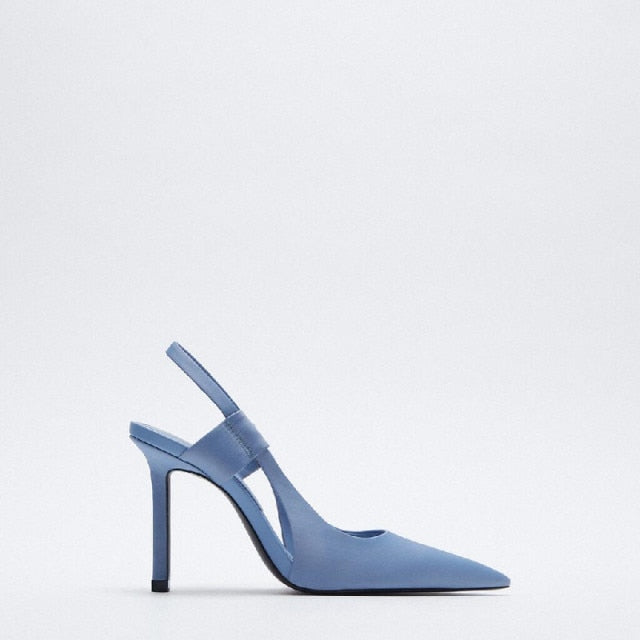 Slingbacks Pointed Toe High and Thin Heel Fairy Style