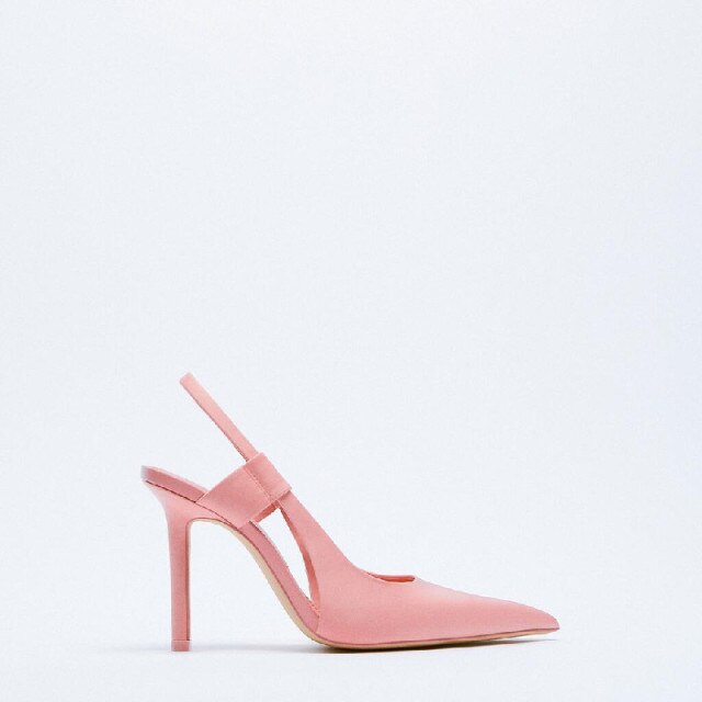 Slingbacks Pointed Toe High and Thin Heel Fairy Style