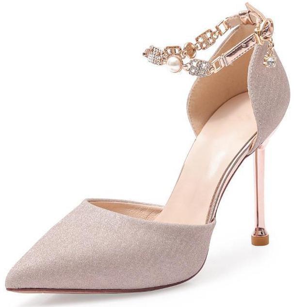 Rhinestone French High Heels Wedding Shoes