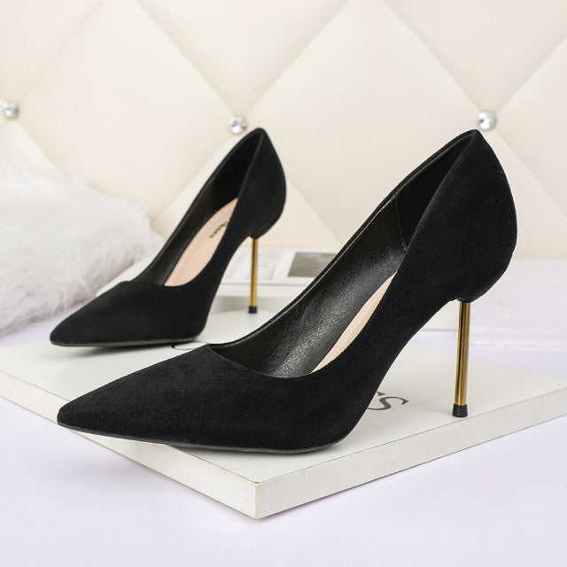 Shallow Stiletto Wedding Suede Classic heels