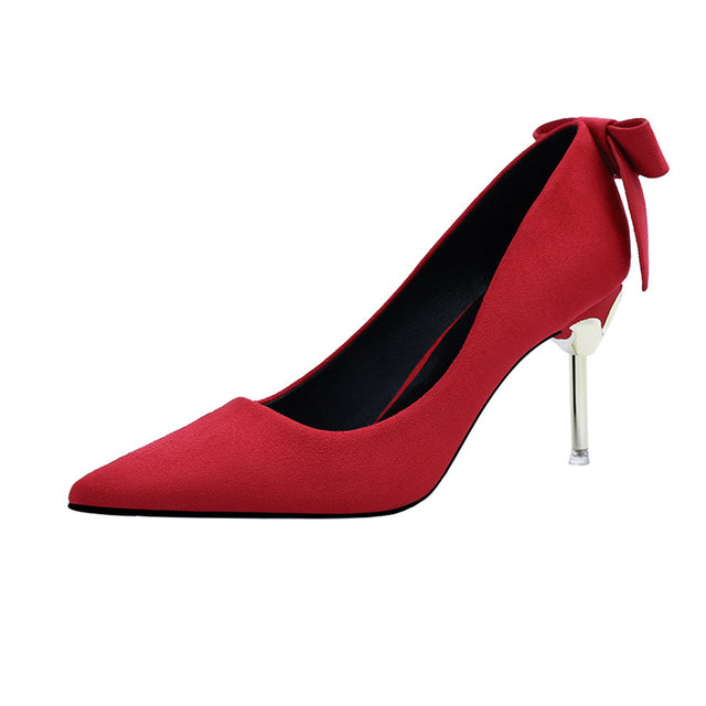 Metal Heel Bowknot Women Shoes