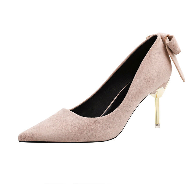 Metal Heel Bowknot Women Shoes