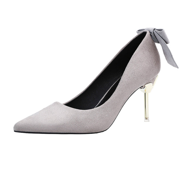 Metal Heel Bowknot Women Shoes