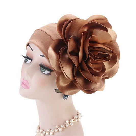 greatexpectation Bonnet  Big Flower Turban Hat freeshipping - greatexpectation