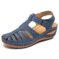 Blue Slingback Wedge Sandals