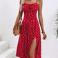 Red Polka Dot Midi Dress