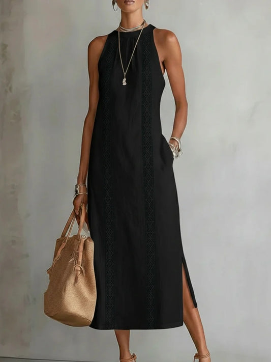 Lace trim boho dress