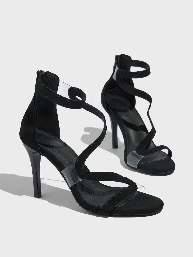 Elegant ankle strap heels