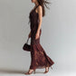 Lace V-neck maxi dress