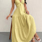 Yellow Halter Maxi Dress