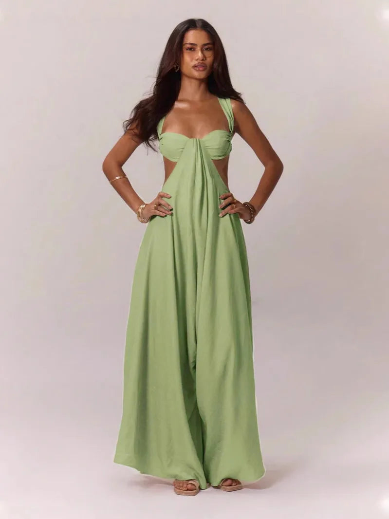 Sweetheart Neck Maxi Jumpsuit