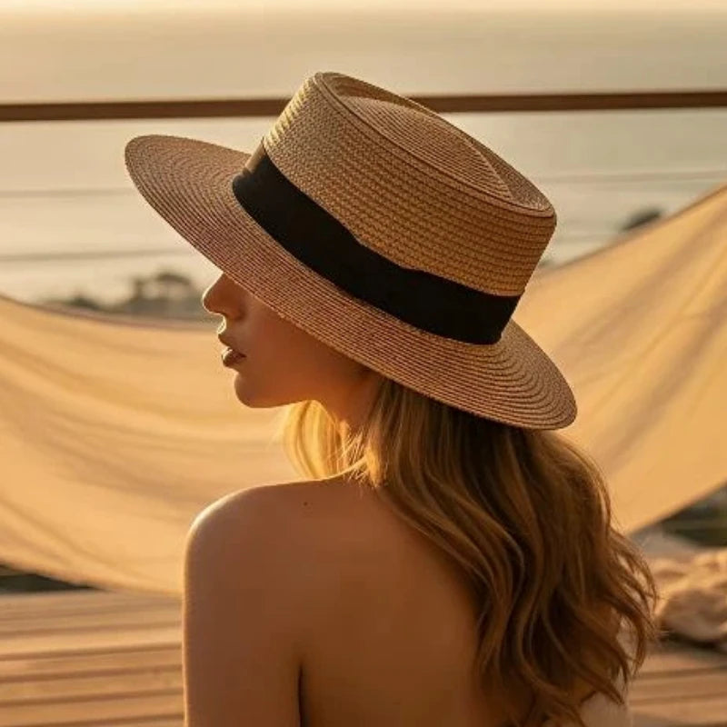 Straw ribbon sun hat