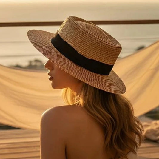 Straw ribbon sun hat