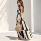 Sleeveless geometric maxi dress