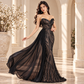 Floor length black gown