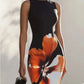 Elegant orange flower dress