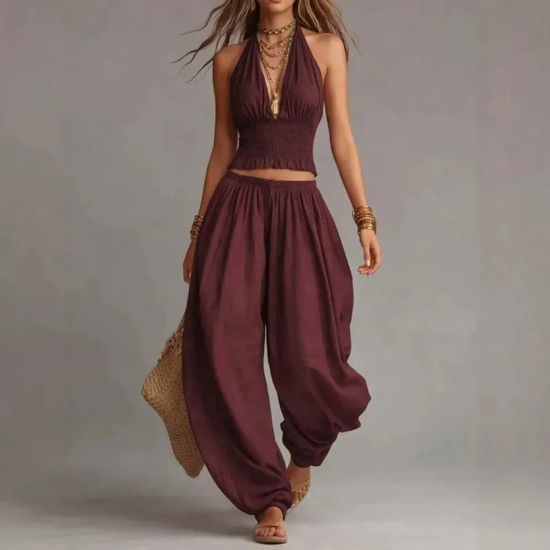 Smocked Halter Two Piece