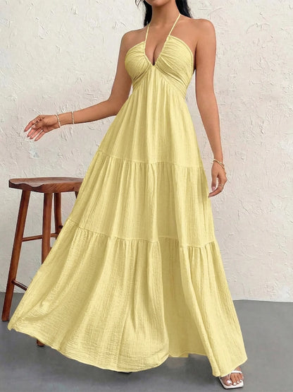 Halter Backless Maxi Dress