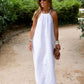 Sleeveless Halter Maxi Dress