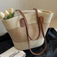 Woven Straw Tote Bag