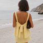 Yellow Back Bow Two-Piece Set