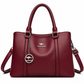 Burgundy shoulder tote handbag