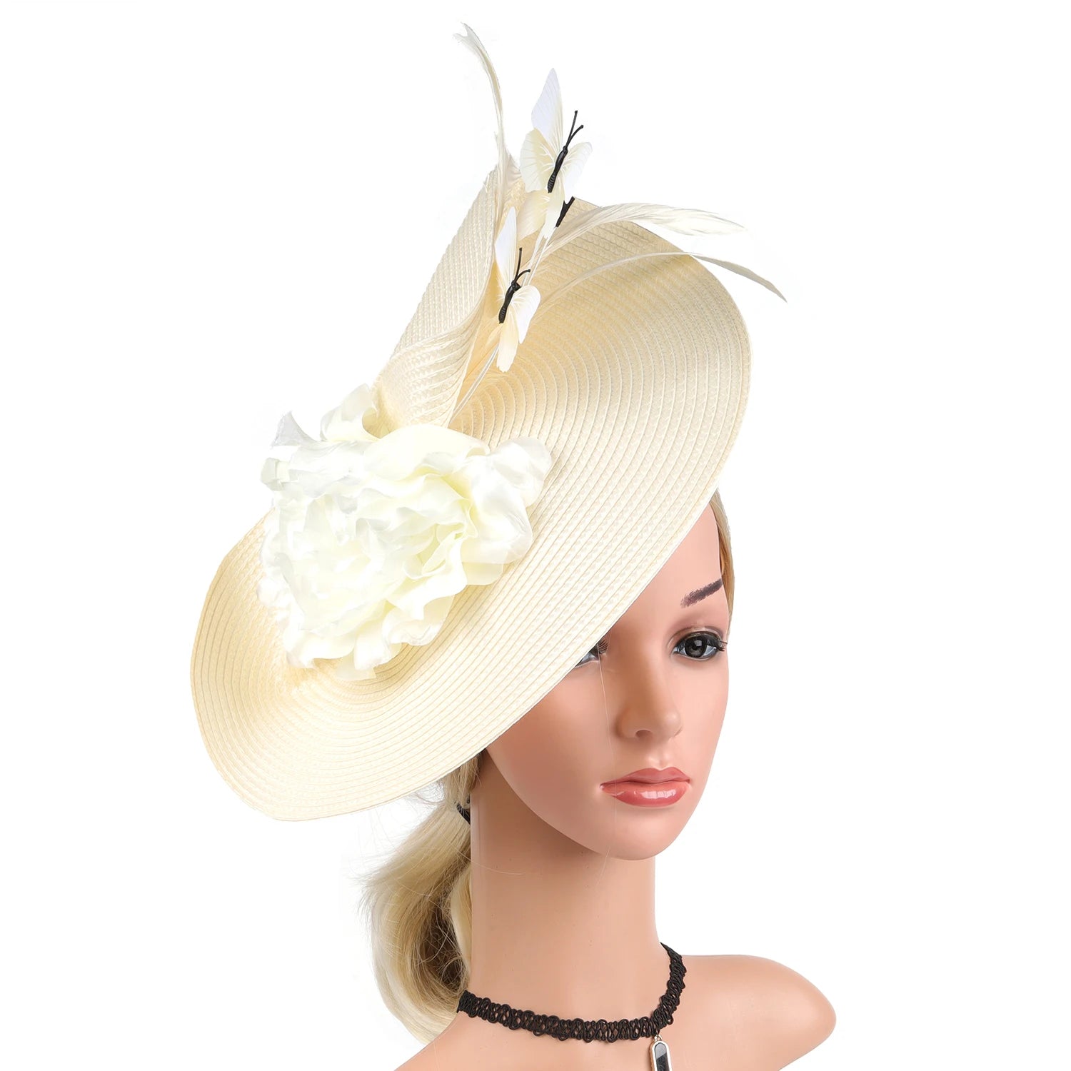 decorated wide brim hat