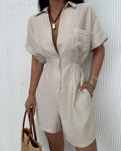 Collared Romper Outfit