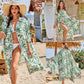 Floral poolside coverup shirt