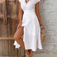 White lace midi dress