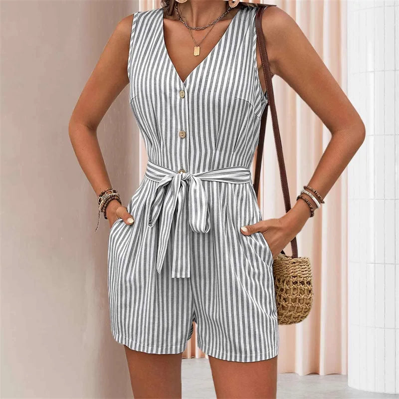 V Neck Romper