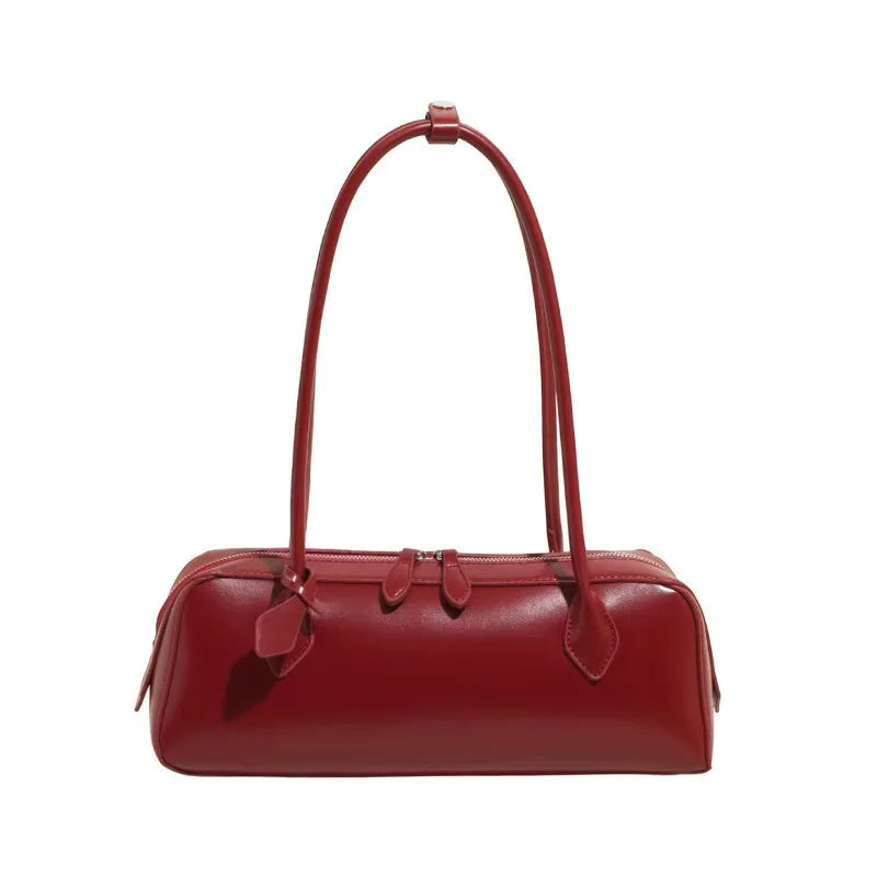 Zipper closure shoulder bag