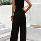 Sleeveless wide leg jumpsuit