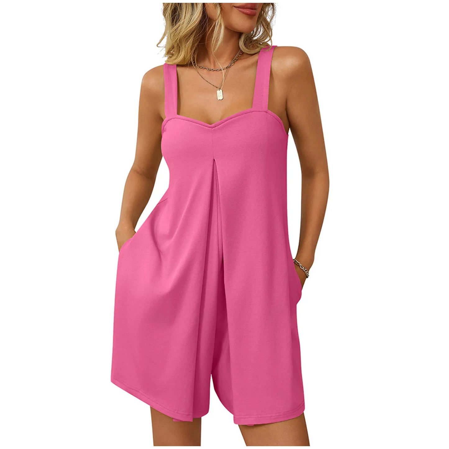 Square Neck Sleeveless Romper Playsuit