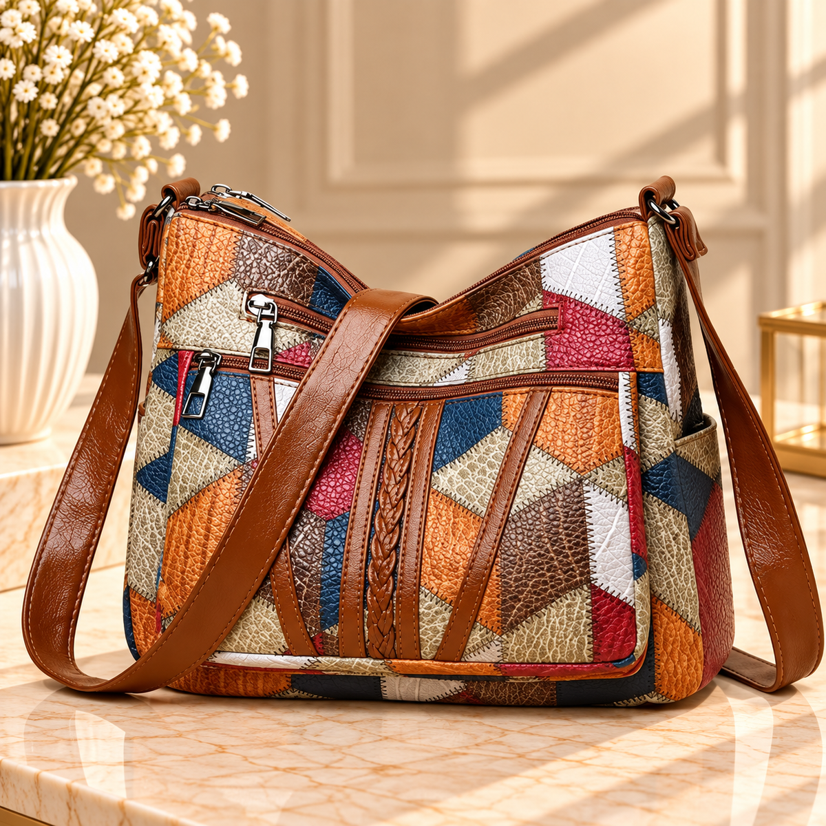 Multicolor Crossbody Shoulder Bag