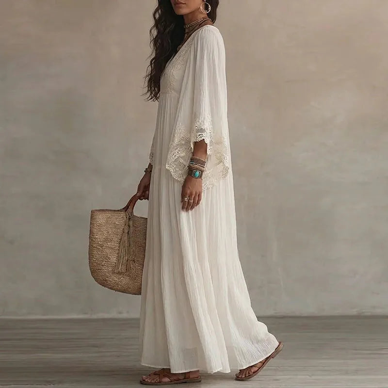 Flowy tiered maxi dress