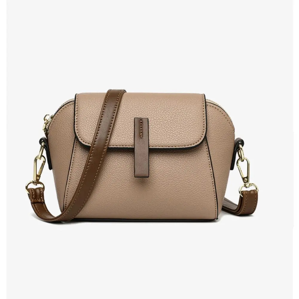 Pebbled leather crossbody bag