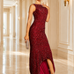 Sequin Mermaid Evening Gown: Sleeveless Glitter Formal Dress